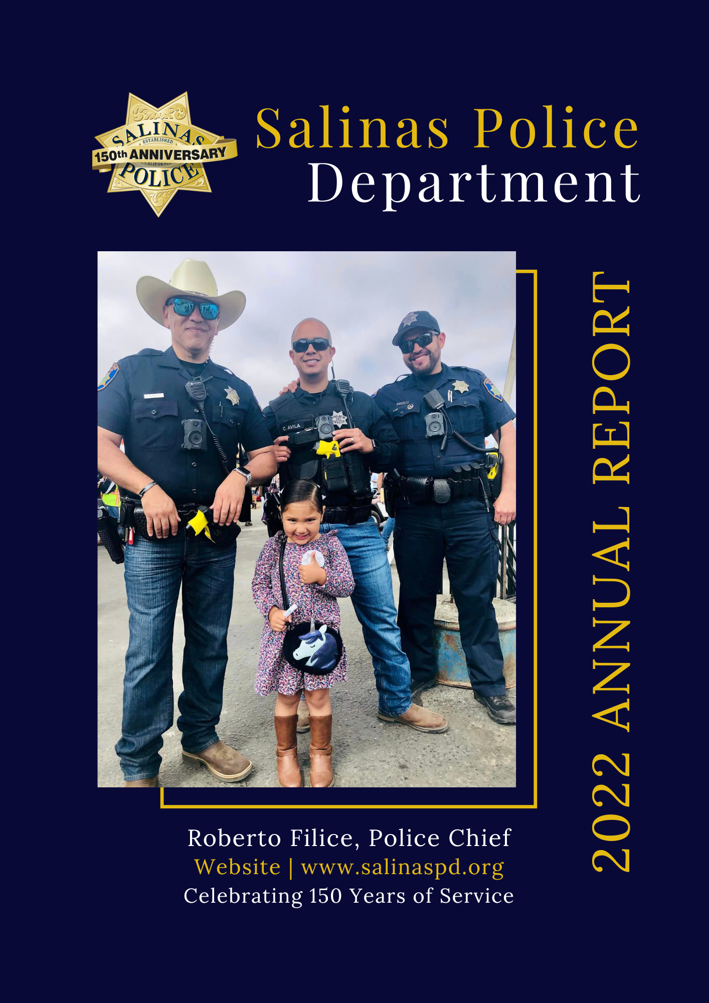 Salinas Police Department Annual Report Cover 2022